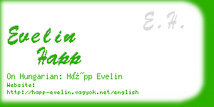 evelin happ business card